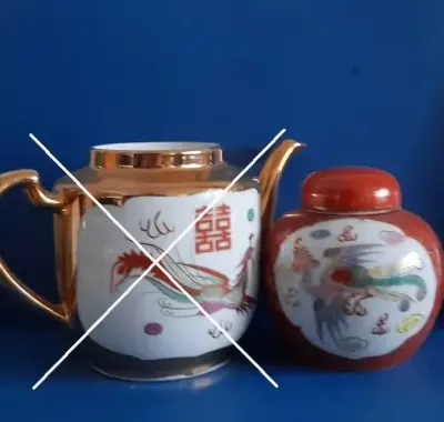 Vintage Pojemnik_Symbole  Phoenix, Dragon_Jiangxi Jingdezhen, Chiny — praca prywatna, Gdańsk