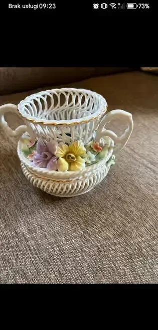 Vintage porcelana Apulum Romania – ozdobny koszyczek — praca Sprzedawca, Gdańsk