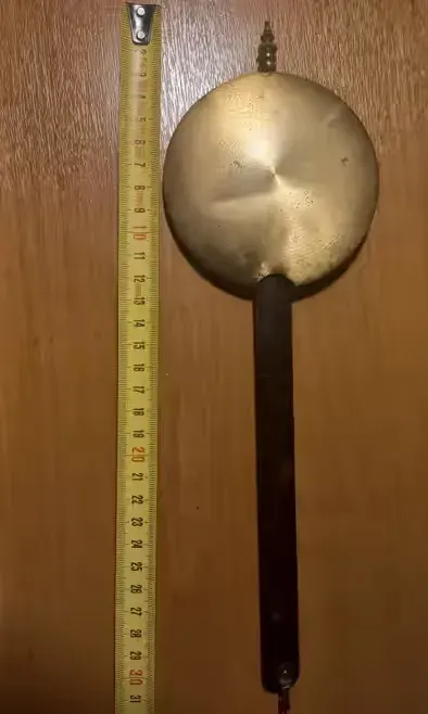 Wahadło starego zabytkowego zegara około 31 cm — praca Marzena, Poznań