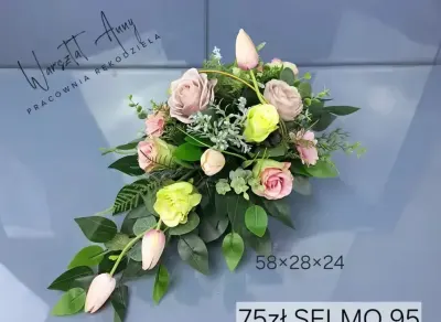 Warsztat Anny - komkomplet nagrobny,  stroik na cmentarz,  kompozycja,  bukiet, kwiaty premium — praca warsztatanny2, Gdańsk