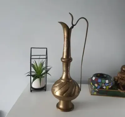 Wazon flakon dzbanek mosiężny retro vintage Dubaj — praca Anna, Kraków
