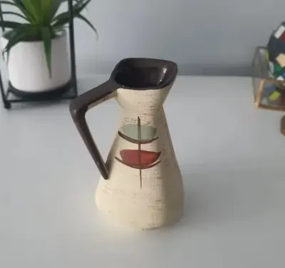 Wazon flakon wazonik ceramiczny Germany Keramik Sygnowany lata 60-te — praca Anna, Kraków
