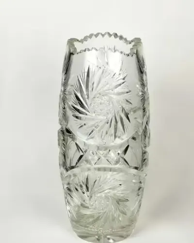 Wazon kryształowy kolekcja Młynek 36cm — praca Anna, Łódź