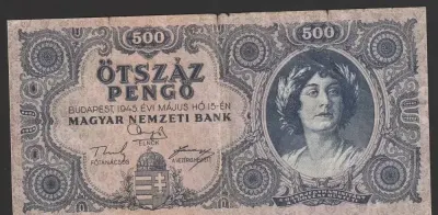 Węgry 500 pengo 1945 — praca Papierski33, Łódź