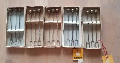 widelczyki do zakąsek metalowe komplet 5 opakowań — praca Rafał, Łódź