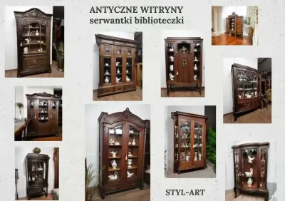 Witryny serwantki biblioteczki — praca Jakub, Szczecin