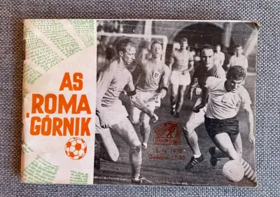 Zabytkowy program meczowy AS Roma - Górnik Zabrze. — praca Wojtek, Gdańsk