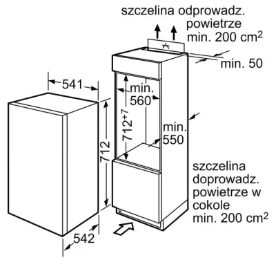 Zamrażarka pod blatowa do zabudowy Simens — praca Jerzy, Kraków