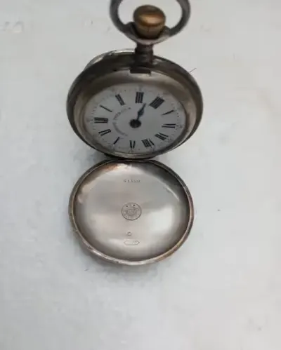 Zegarek srebrny  pr. 800 - Roskopf - Geneve - 1896 rok — praca Sławomir Foks, Warszawa