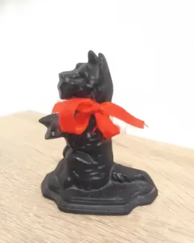 żeliwna figurka Scotty Terriera, odbojnik Bookend, h - 10,5 cm — praca Maksym, Wrocław