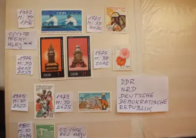 zestaw 8szt. znaczki  Mi1756 NRD 1972 /1980r. DDR Niemcy czyste ** — praca Marek, Gdańsk