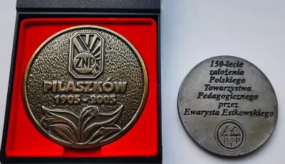 Zestaw medali - 100-lecie ZNP, 150-lecie PTP — praca Brunon, Gdańsk