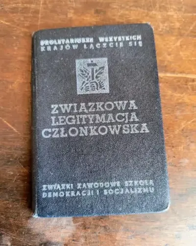 Związkowa legitymacja członkowska 1936 — praca Krzysztof, Łódź