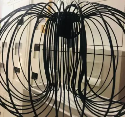 Lampa stalowa  sufitowa czarna pasuje do ikea Hemnes, Leksvik — praca Zapraszam, Warszawa