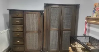 Drewniane meble zestaw vintage unikat — praca Cezary P., Wrocław
