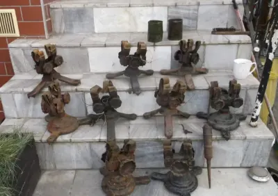 militaria przedwojenny statyw strzelniczy — praca Grażyna J., Wrocław