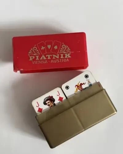 Mini karty do gry Piatnik – Vienna Austria – vintage talia podróżna — praca Janina G., Wrocław