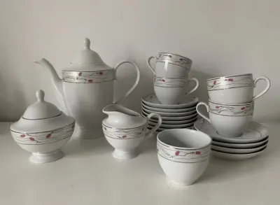 Serwis zestaw kawowy porcelana Wałbrzych — praca Marlena, Wrocław