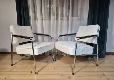 2 fotele w stylu Bauhaus po renowacji! Unikat! PRL RETRO ART DECO — praca vojtek, Nowy Sącz