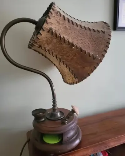 lampa stołowa biurkowa retro — praca JolaM, Słupsk