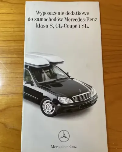 Prospekt wyposażenie dodatkowe do samochodów mercedes-benz klasa s sl — praca Robert, Katowice