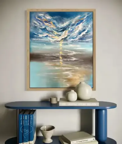 Obraz „ Ocean’s mirror” 120x100cm, akryl. Okazja! — praca ewelina, Kraków