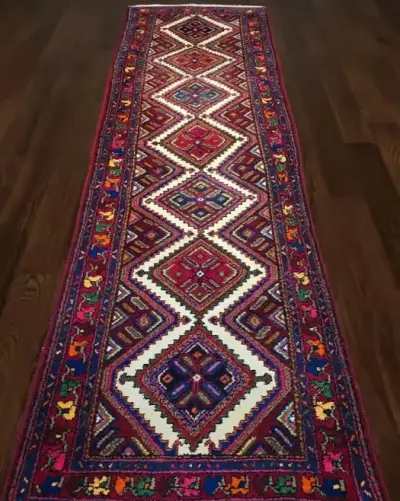Piękny perski chodnik Hamadan - Rękodzieło wspaniałej prezencji 89x300 — praca Gallery-Rugs, Kraków