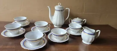 Stary zestaw kawowy Porcelana Bogucice PRL — praca Mariusz, Katowice