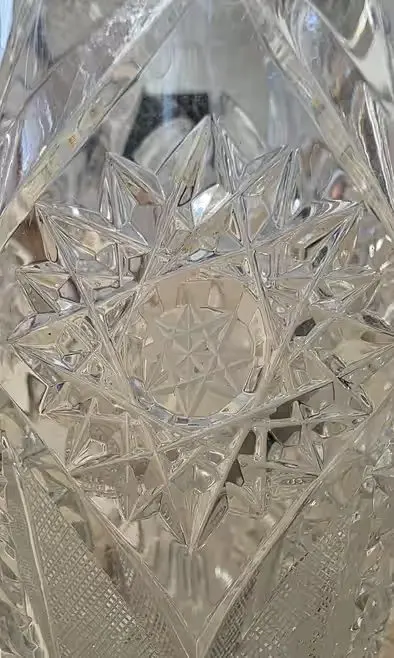 Wazon kryształowy PRL 26 cm - prawdziwy kryształ — praca Michał, Wrocław
