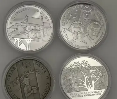 20 zł 2004-2009 rok zestaw 4 sztuk — praca Marek, Piekary Śląskie