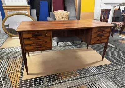Biurko vintage Arne Vodder palisander lata 60 biurko Dania — praca AMADEUS GROUP, Bieniewice