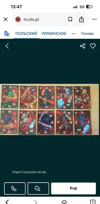 KARTA LEGO® NINJAGO® Rubinowe — praca Olena, Kalisz