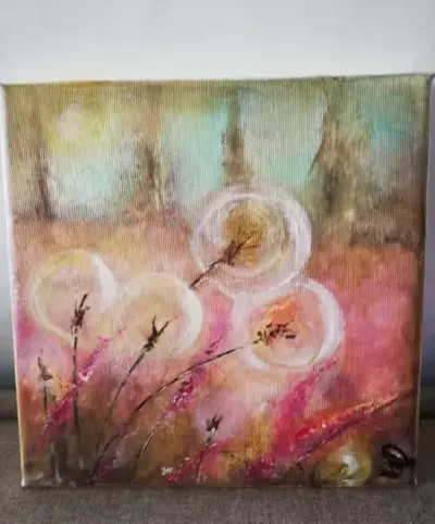 Obraz Dmuchawce 20×20 ; — praca Wojt, Wałbrzych