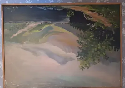 Obraz Olejny "Zimowy Pejzaż" – Cz. Wojtasik | 72x52 cm — praca Daniel, Siechnice