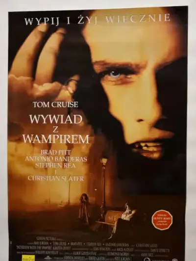 Oryginalny plakat kinowy Wywiad z wampirem 1994 Tom Cruise Brad Pitt 68x98 cm plakat filmowy horror B1 — praca IG88, Wrocław
