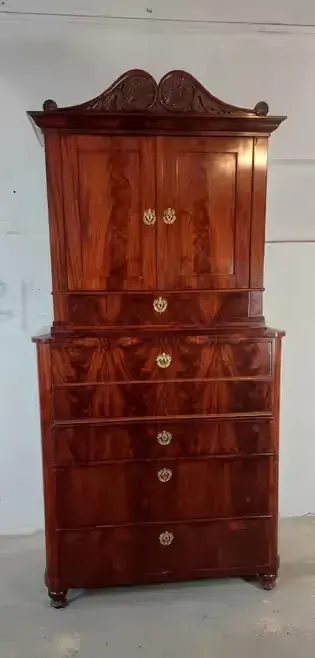 Sekretera Biedermeier mahoń — praca Michał, Bytom