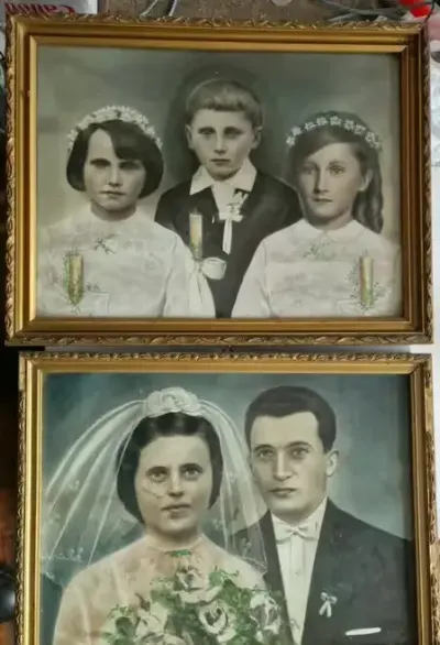 Stare monidło obraz portret stare zdjęcie  2 sztuki plus 3 gratis — praca Waldek, Wieluń