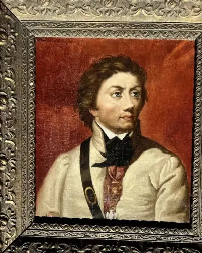 Stary obraz TADEUSZ KOŚCIUSZKO, Antyk, XIX wiek, polskie malarstwo — praca Joanna, Warszawa
