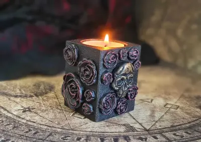 Świecznik na podgrzewacze w stylu dark gothic — praca Kreacje MagAn, Zawada
