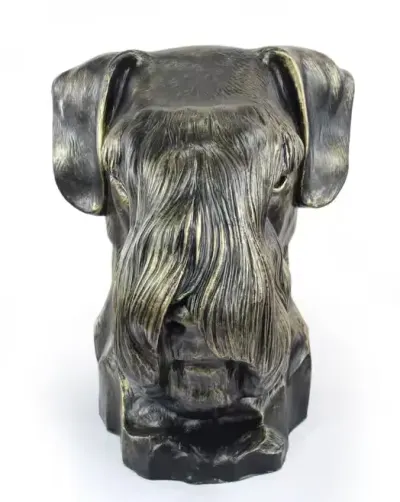 Sznaucer, Schnauzer I urna z żywicy Art-Dog — praca Krzysztof Liszka, Żary
