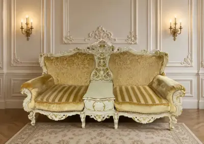 Zestaw włoski w stylu barokowym 3 sofy Morello Gianpaolo 2 x sofa 2 osobowa 1 x 3 osobowa barok Super Cena Italy włoskie Silik — praca Maciej, Kraków