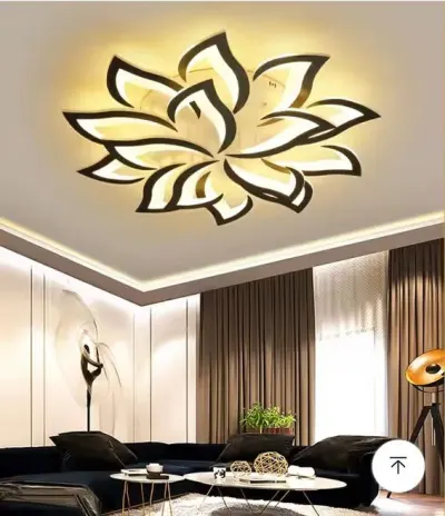 Lampa sufitowa LED Kwiat Lotosu czarny 130 W ,14 listków — praca iralan eu, Toruń