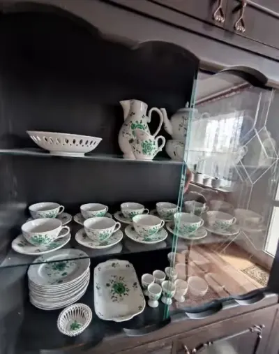 Porcelana malowana złotem Nikko ogromny zestaw — praca Barbara, Katowice