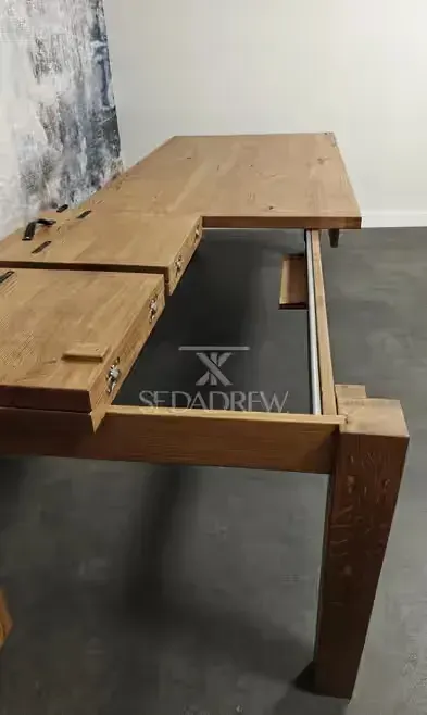 Stół loftowy do salonu do jadalni stolik kawowy loft drewniany dębowy — praca Sebastian, Wrocław