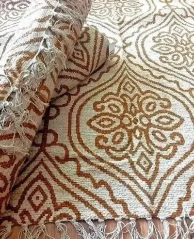 2x Duży dywan 180x120 Dwa Dywany boho na taras balkon patio z frędzlami dywanik mata prezent — praca LUKSSAR, Bytom Odrzański