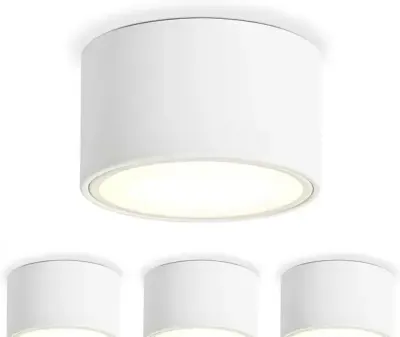 4x Reflektor LED GX53 6W 550lm 3000K Ø95mm Biały Mat 230V 811 — praca Dawid, Syców