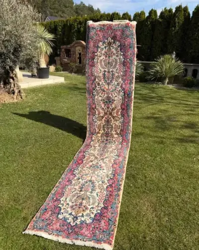 Chodnik Dywan Perski Kaszmirowy Iran Ispahan 415x75 gal. 30 tyś — praca Dywany Świata, Zielona Góra