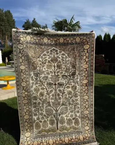 Jedwabny dywan perski r.tkany Ghoum Ghom 195x120 galeria 11 tyś — praca Dywany Świata, Zielona Góra