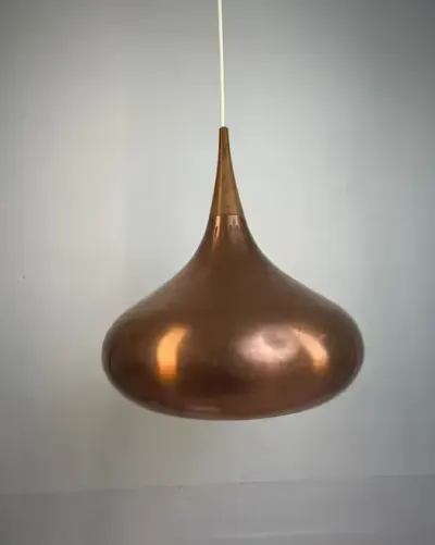 Jo Hammerborg „Orient” – lampa wisząca Fog & Mørup, Dania, miedź, lata 60. — praca FFF, Wrocław