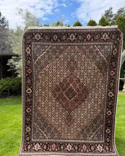 Kaszmirowy r. tkany dywan perski Tabriz z jedwabiem 200x150 galeria 10 tys — praca Dywany Świata, Zielona Góra